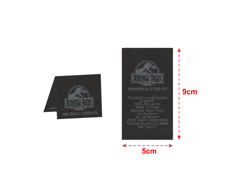 Universal Studios Jurassic Park Clothing Woven Label Universal Studios Jurassic Park